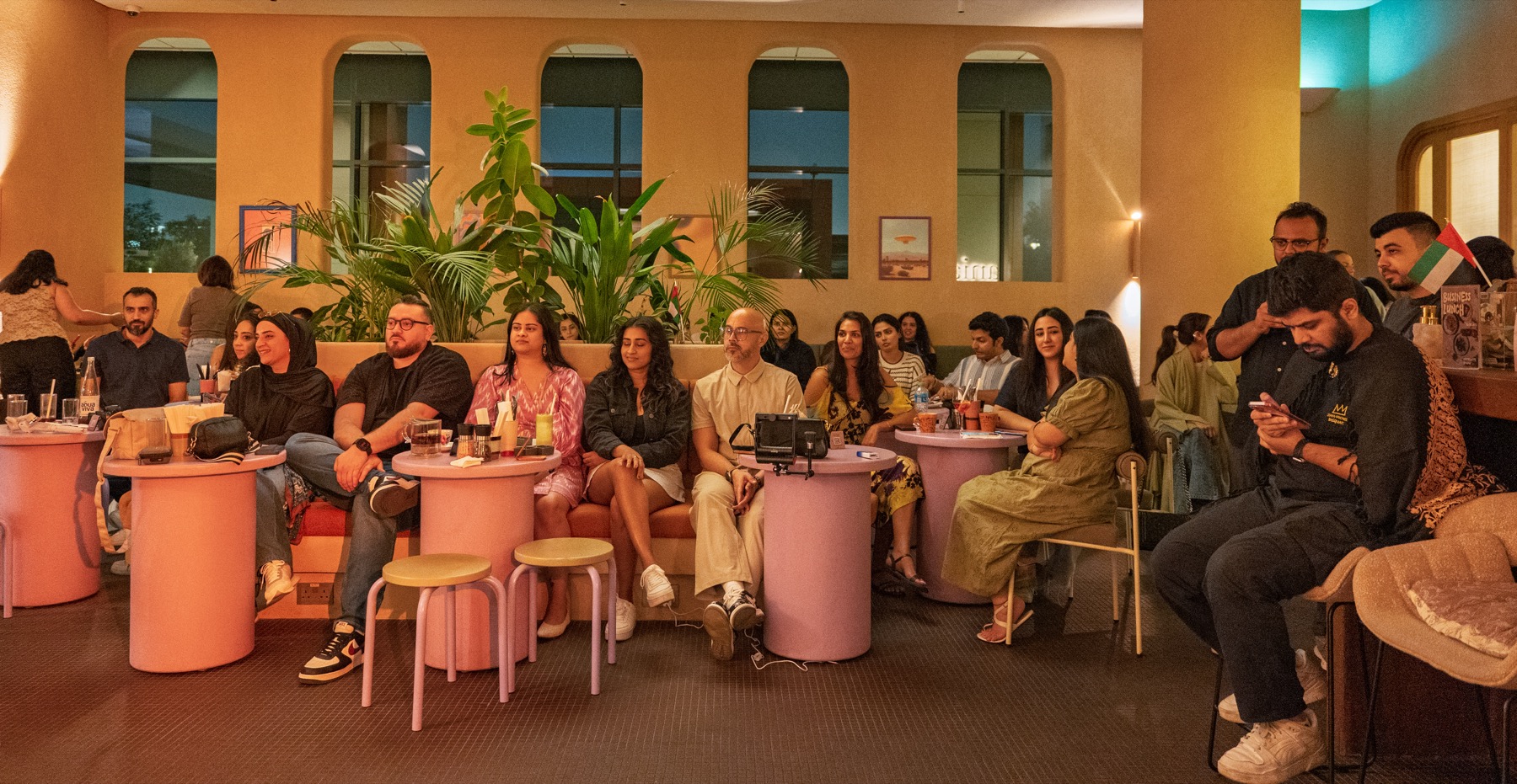 Audience gathered for the Creative Block Party