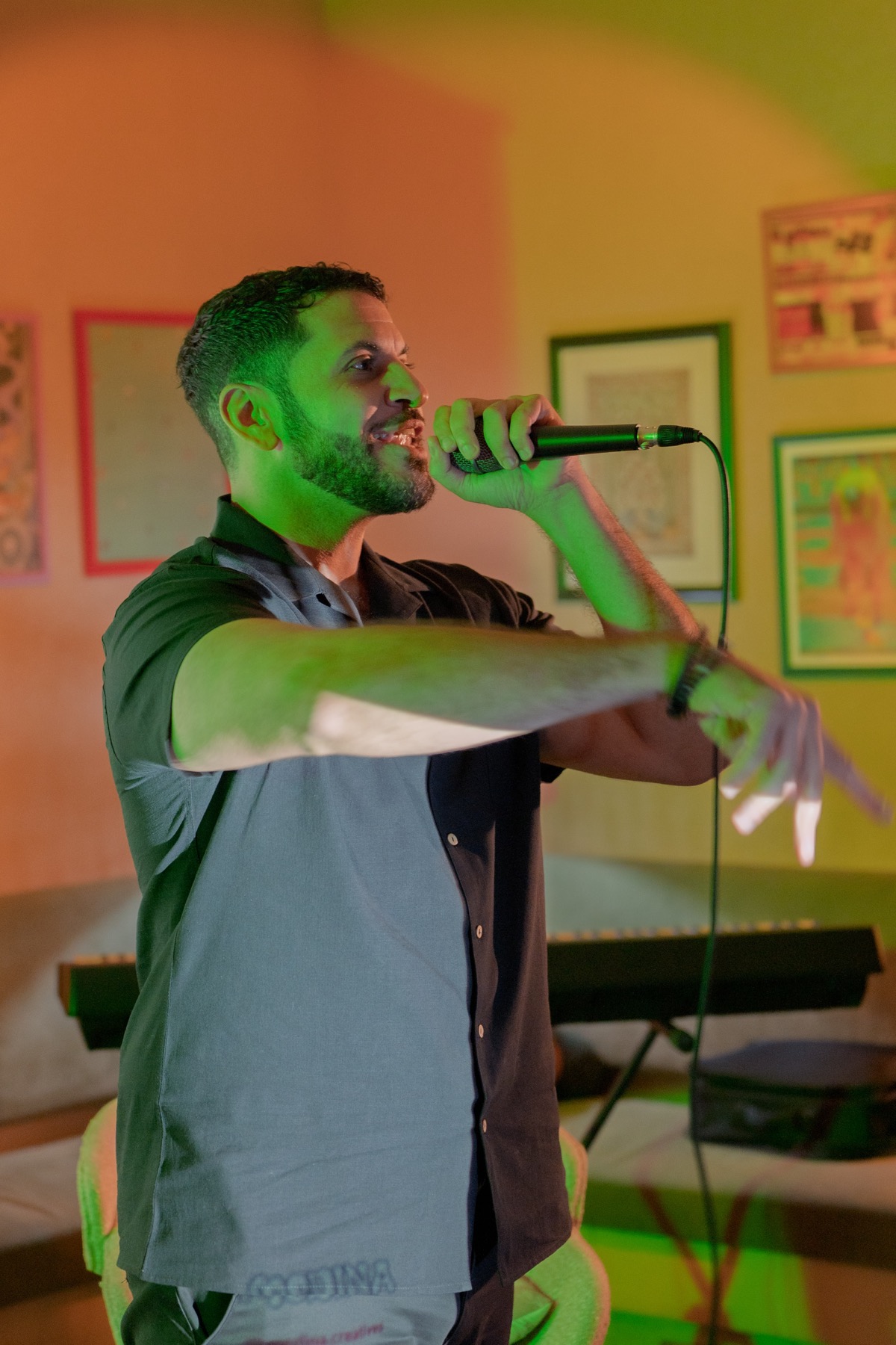 An emcee engaging the Creative Block Party audience