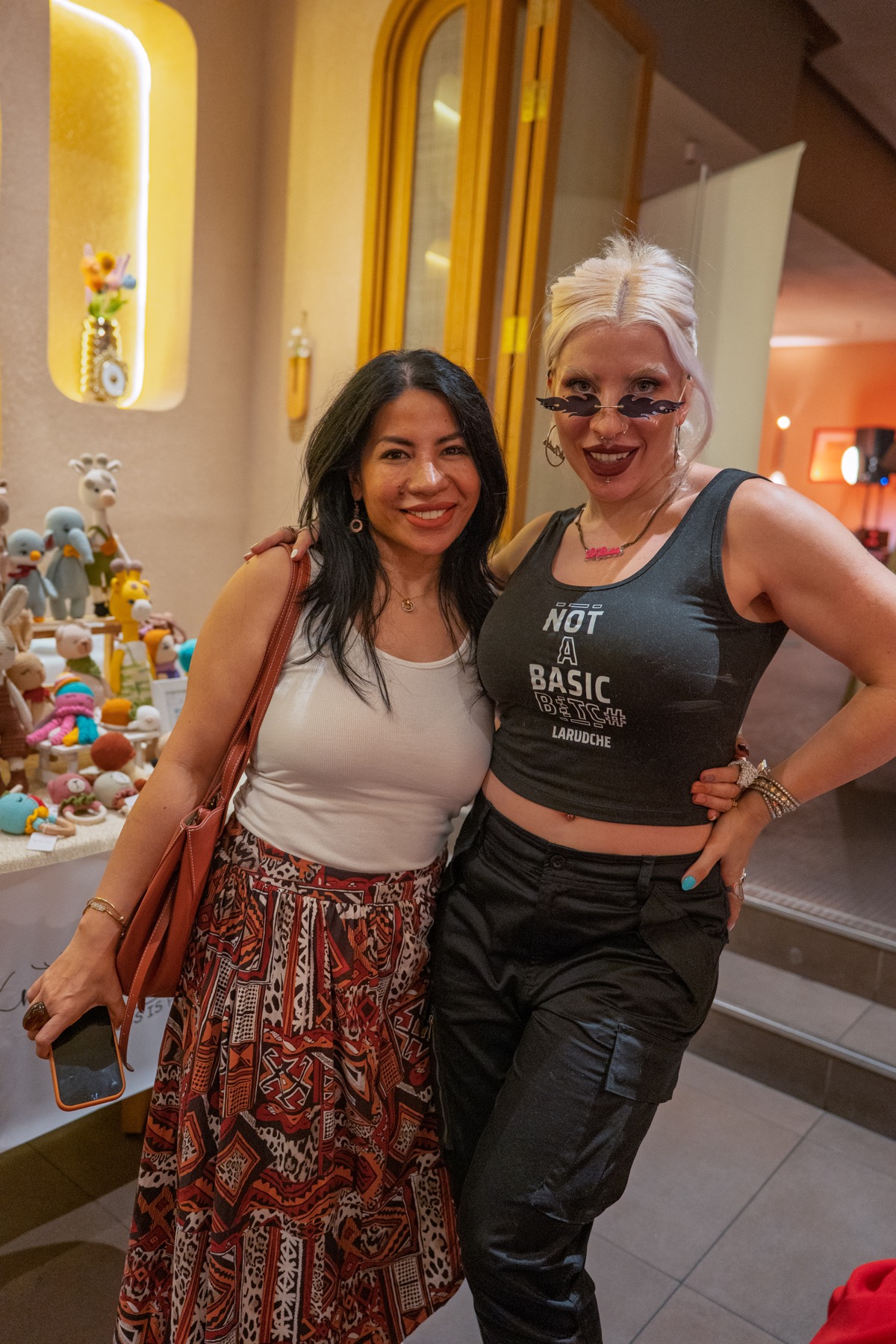 Two creative vendors together at the market
